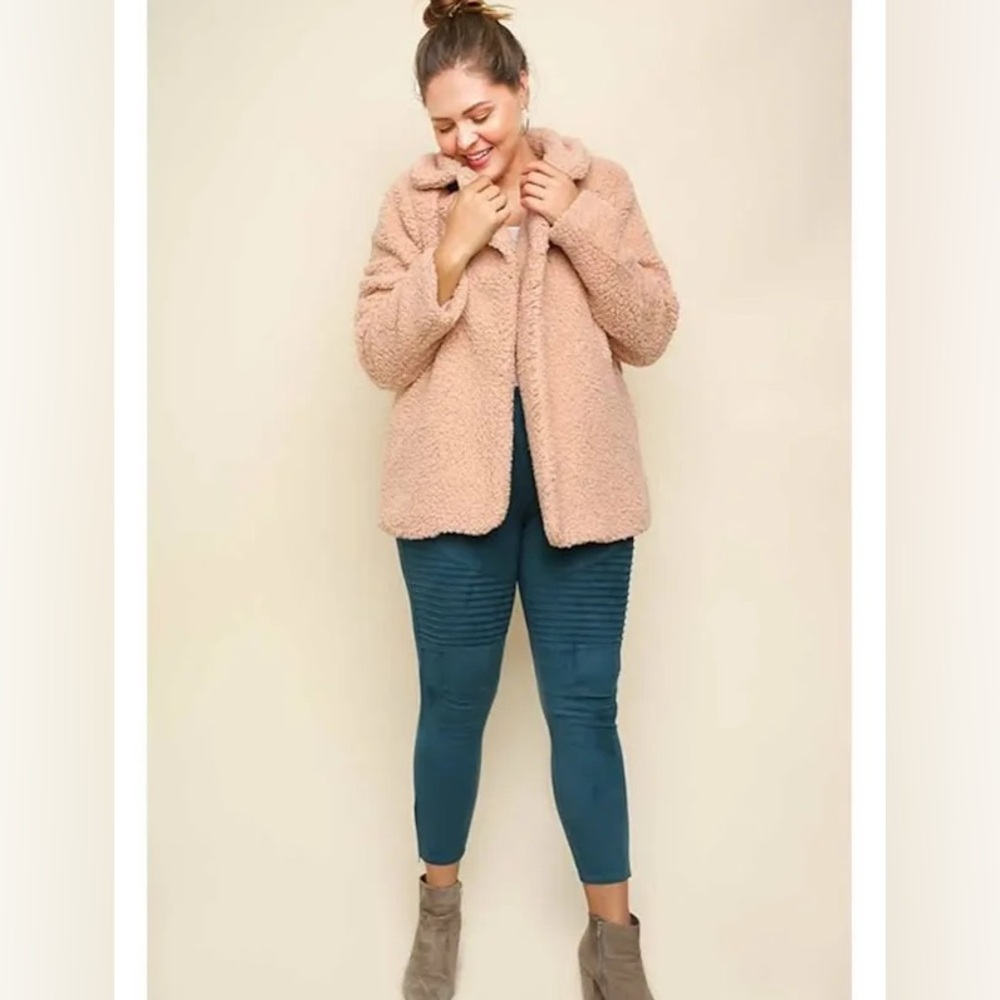 Umgee Pink Teddy Coat